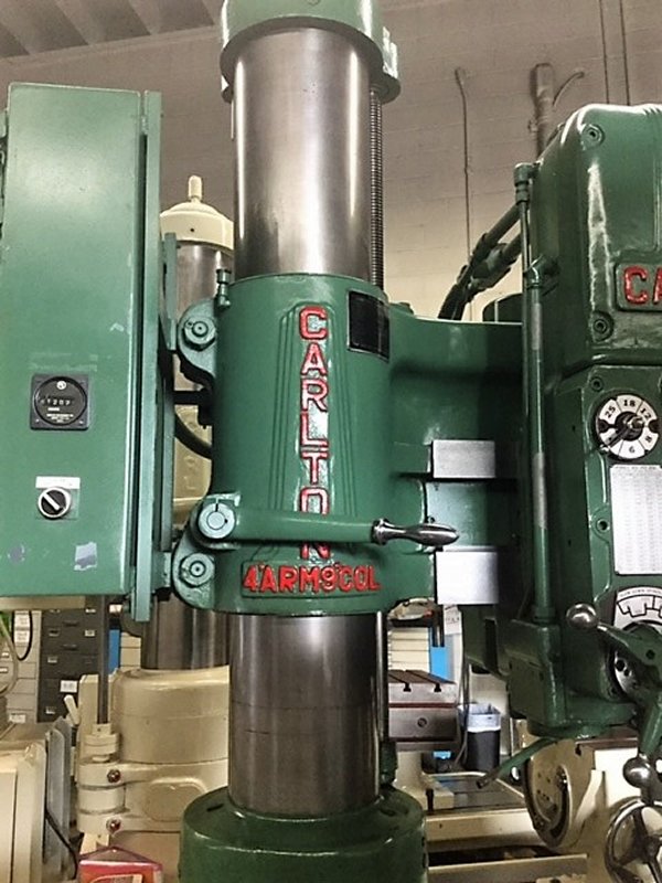 4' -9" Carlton, #4MT, 52" under spindle, 100-2000 RPM, 5 HP, power elevation, tilting box table - Image 3