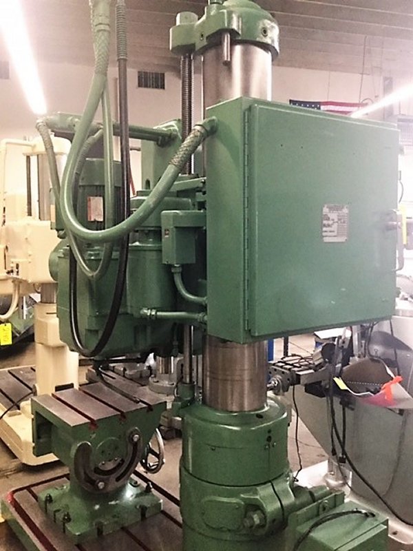4' -9" Carlton, #4MT, 52" under spindle, 100-2000 RPM, 5 HP, power elevation, tilting box table - Image 9