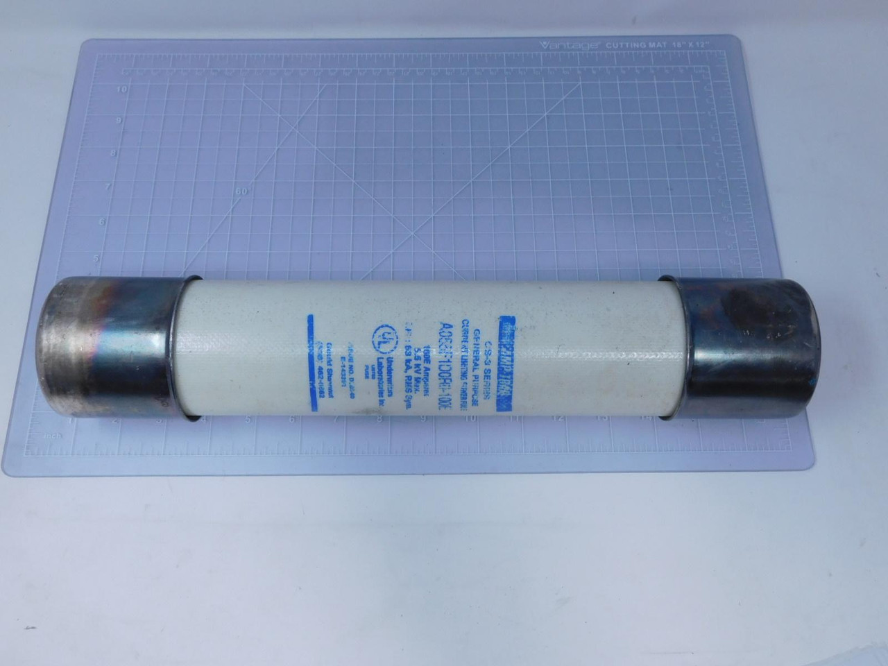 100 Amp 5.5 KV Ferraz Shawmut #A055F1D0R0-100E, CS-3 Series Current Limiting Power Fuse - Image 2