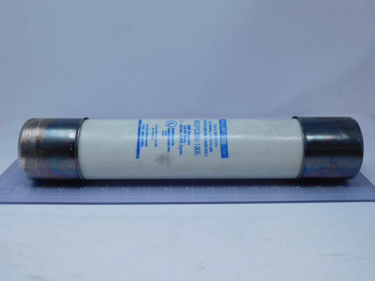 100 Amp 5.5 KV Ferraz Shawmut #A055F1D0R0-100E, CS-3 Series Current Limiting Power Fuse - Image 3