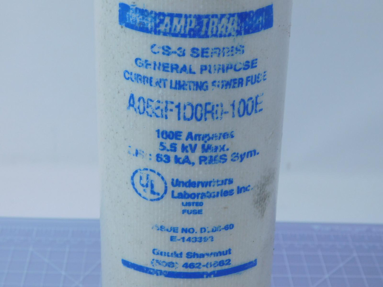 100 Amp 5.5 KV Ferraz Shawmut #A055F1D0R0-100E, CS-3 Series Current Limiting Power Fuse - Image 5