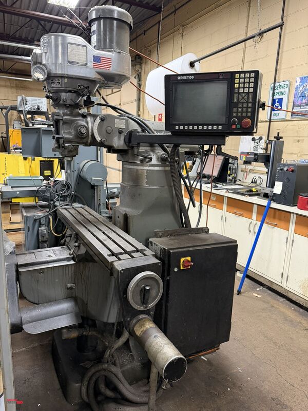 Bridgeport, CNC Vertical Mill, 9" x 48" table, 3 HP, 60-4200 RPM spindle, power chuck, Anilam Series 1100 - Image 1