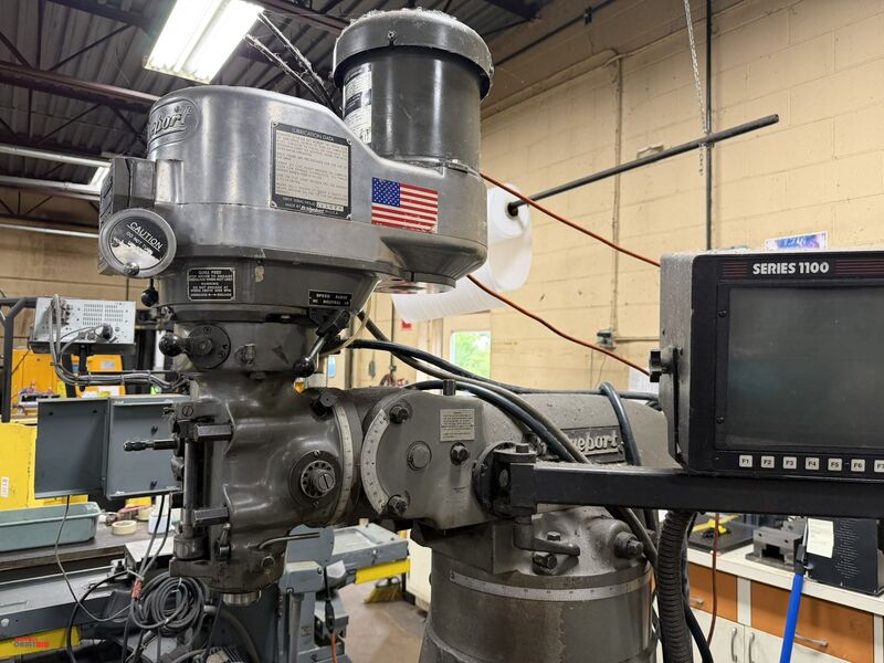 Bridgeport, CNC Vertical Mill, 9" x 48" table, 3 HP, 60-4200 RPM spindle, power chuck, Anilam Series 1100 - Image 2