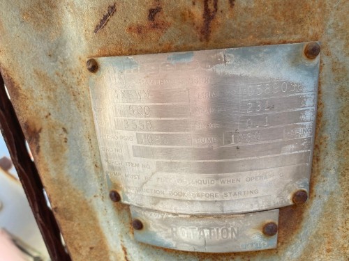 500 GPM @ 231' TDH, Ingersoll-Rand, 4x8 WN Stainless Steel, 3560 RPM - Image 1