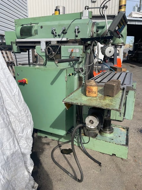 Universal milling machine, vertical mill, 18" x 48.5" table, 37" X, 26" Y, 13" Z, #40 taper, digital read - Image 2