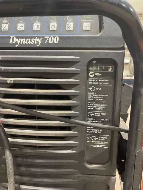 Miller #Dynasty-700, tig welder, 2011 - Image 4
