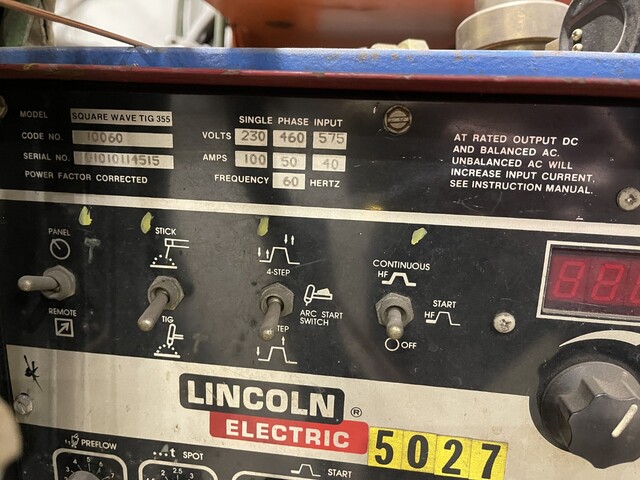 Lincoln #Square-Wave-TIG-355, tig welder (2 available) - Image 4