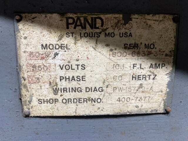 6000 lb. Pandjiris #60-12, welding positioner, 48" x 48" table - Image 2