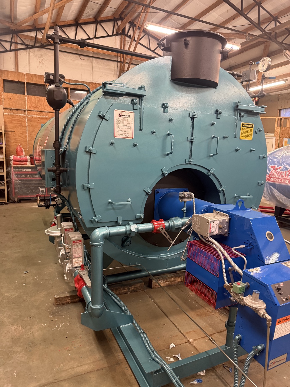 150 HP Superior, 150 PSI, gas, 4 pass wet back, reconditioned w/warranty, ready to ship - Image 5