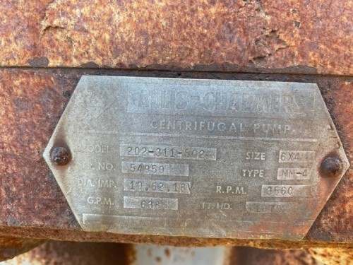 635 GPM @ 1875' TDH, Allis-Chalmers, 4" MM 4 STG, 3560 RPM, #1984 - Image 1