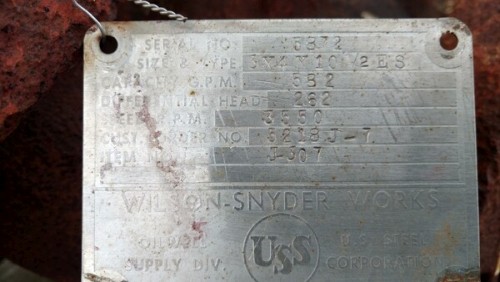 582 GPM @ 262' TDH, Wilson Snyder, 3x4x10-1/2 ESN, 3560 RPM - Image 6