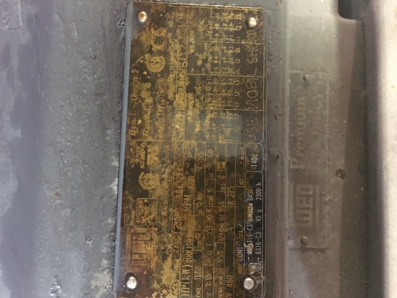 200 HP 1780 RPM Weg, Frame 445TSD, (Megs Bad), 225 amp, 460 Volts - Image 2
