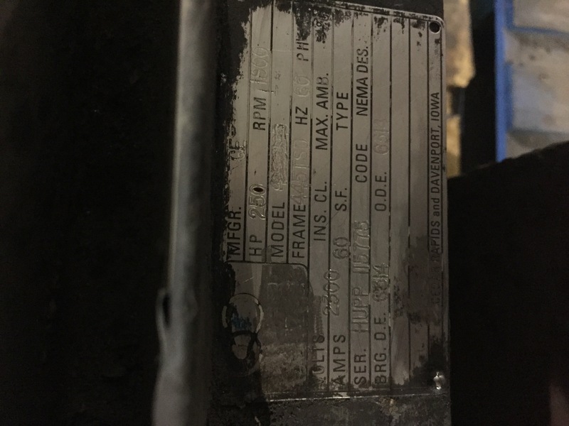 250 HP 1800 RPM General Electric, Frame 445TSD, ODP, 60 amp, 2300 Volts Atlas Copco 1080-4050-09 - Image 2