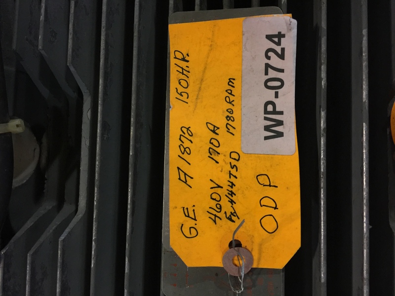 150 HP 1780 RPM General Electric, Frame 444TSD, ODP, 170 amp, 460 Volts - Image 1