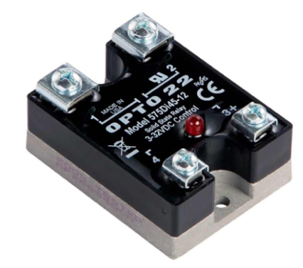 Opto 22 575Di45-12 575 VAC, 45 Amp, DC Control Solid State Relay SSR with LED [New] - Image 1