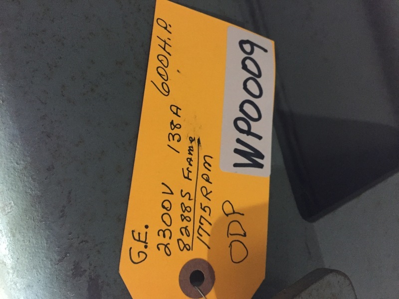 600 HP 1775 RPM General Electric, Frame 8288S, ODP, 138 amp, 2300 Volts - Image 1