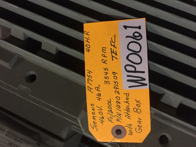 40 HP 3545 RPM Siemens, Frame 200L, TEFC, 46 amp, 460 Volts - Image 1