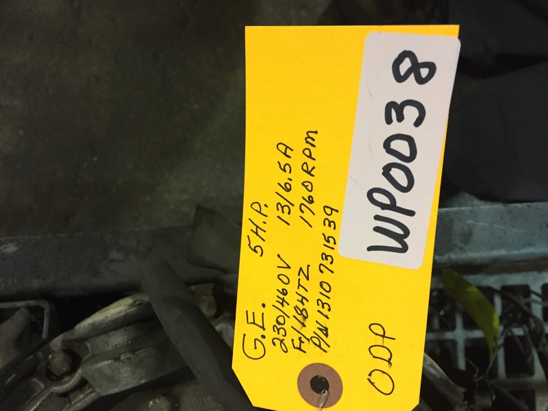 5 HP 1760 RPM General Electric, Frame 184TZ, ODP, 13/6.5 amp, 230/460 Volts - Image 1