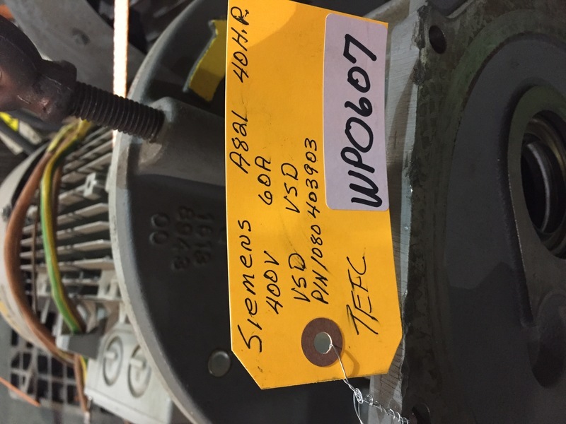 40 HP 6110/8000 RPM Siemens, variable speed drive, TEFC, 60 amp, 400 Volts - Image 1