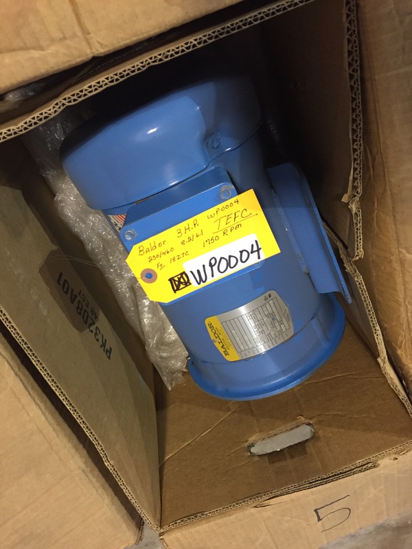 3 HP 1750 RPM Baldor, Frame 182TC, TEFC, 8.2/6.1 amp, 230/460 Volts - Image 4