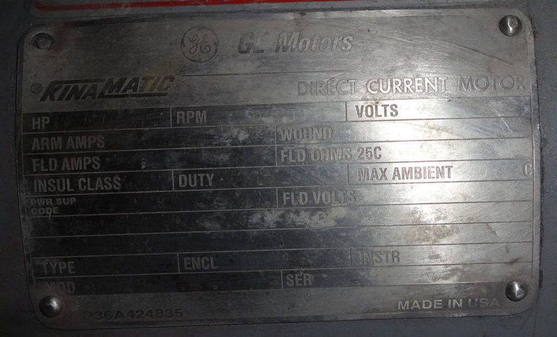 75 HP 1750 RPM General Electric, Frame 5LA708819T14, rebuilt, 300 VA - Image 5