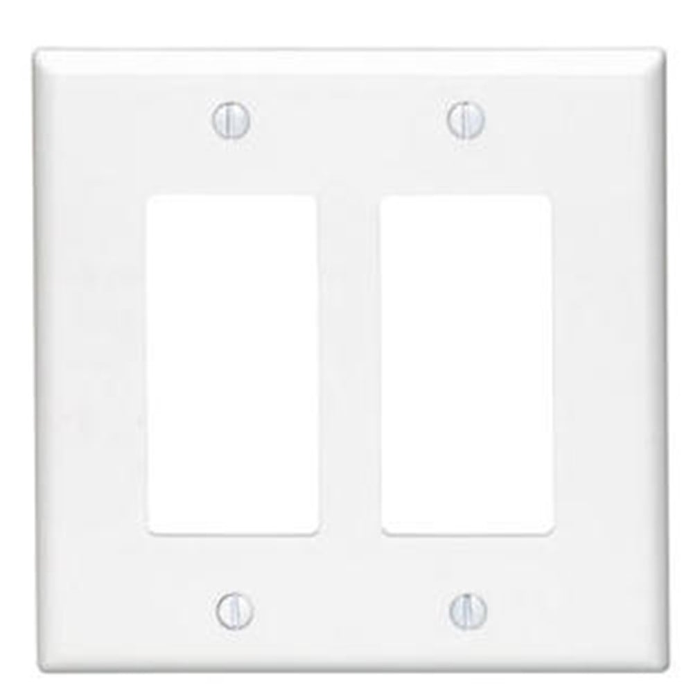 Leviton 80609-W 2-Gang Decora/GFCI Device Decora Wallplate/Faceplate [New] - Image 1