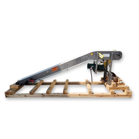 10" wide x 10' long, Multi-Conveyor, cleated plastic belt elevating conveyor, 25° incline, 50" discharge - Image 2