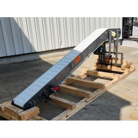10" wide x 10' long, Multi-Conveyor, cleated plastic belt elevating conveyor, 25° incline, 50" discharge - Image 3