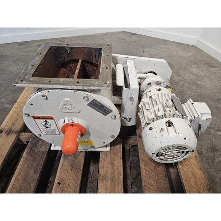 10" Kice Industries #VJOT14X10X10, rotary airlock valve, Carbon Steel, 8 vane open end rotor, 14 RPM, 1 HP - Image 2