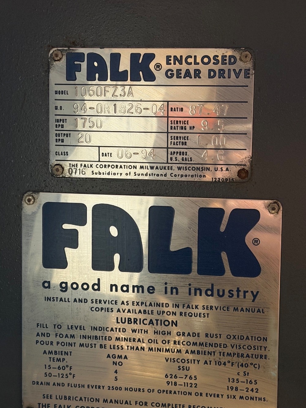 FALK 1060 FZ 3A, Ratio 87.47:1 - Image 1