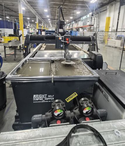 Omax #Optimax-80X, CNC waterjet, 181" x86" table, 160" X, 80" Y, 12" Z, 60000 psi, 50 HP, 5-axis cutting - Image 8