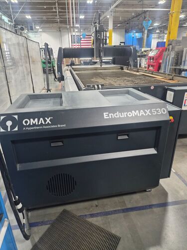 Omax #Optimax-80X, CNC waterjet, 181" x86" table, 160" X, 80" Y, 12" Z, 60000 psi, 50 HP, 5-axis cutting - Image 9