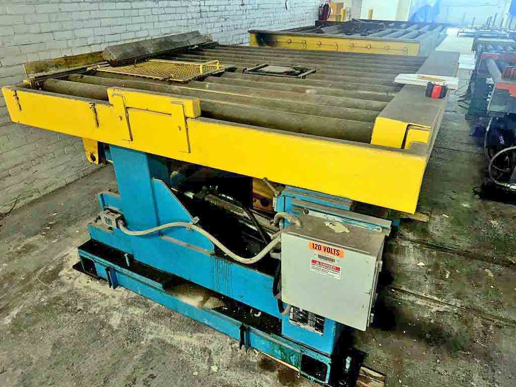 10000 lb. x 72 outside dimension Loopco, downlayer, right angle discharge, 3.5" diameter x 74" face rolls - Image 1