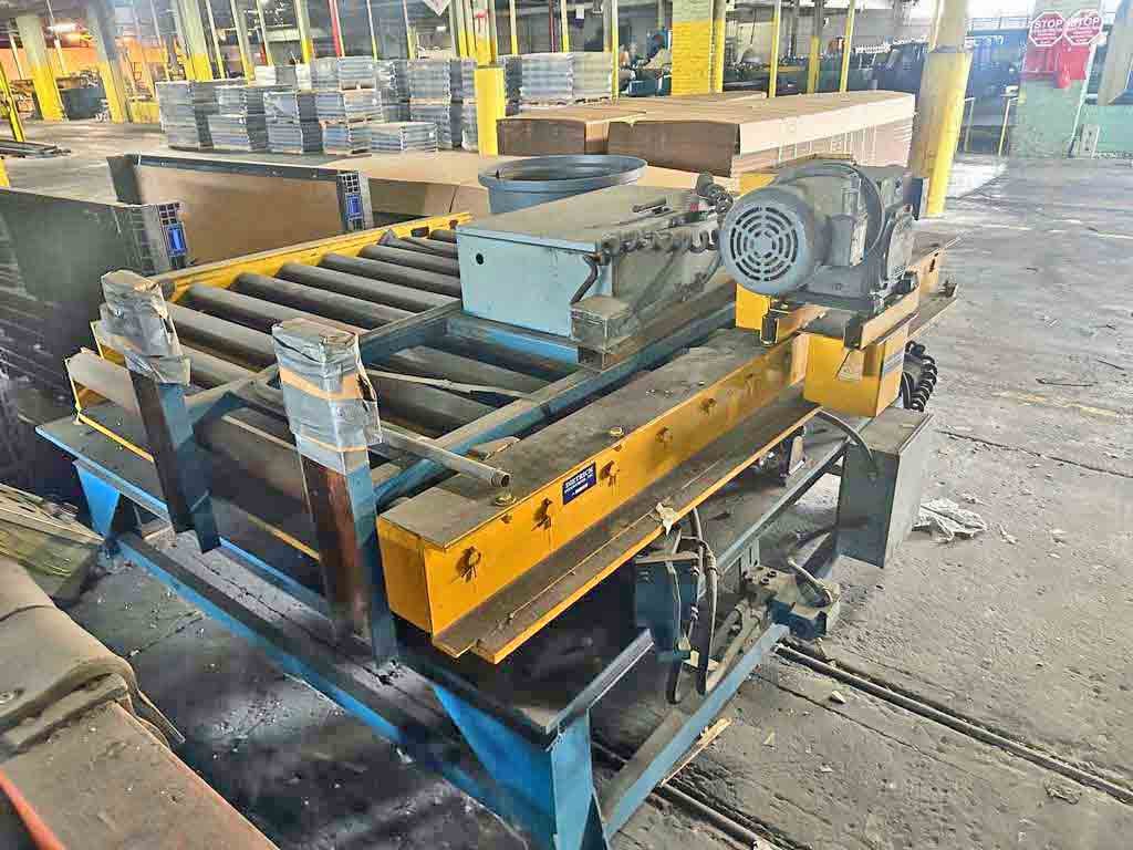 Rotary conveyor, Webb-Norfolk, 10000 lb. x 72" outside dimension, powered 3.5" diameter x 76" face rolls on - Image 1