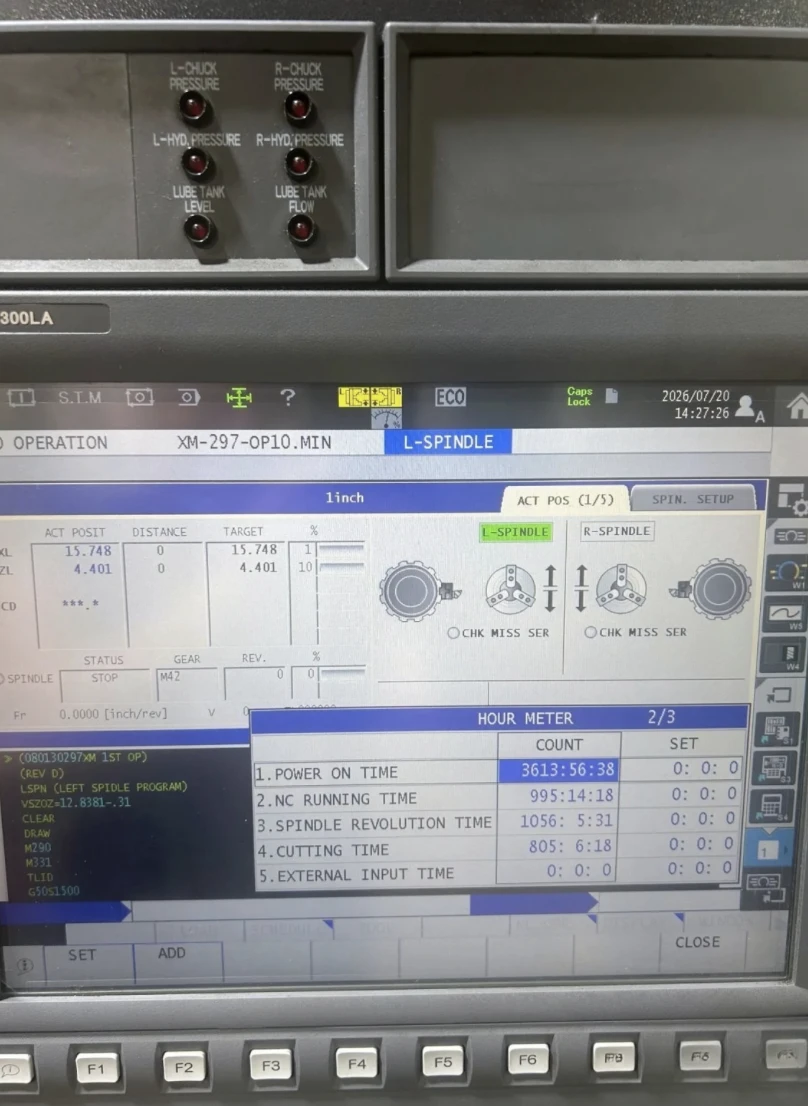 Okuma #2SP-2500H, CNC Lathe, 16.14" max. cutting diameter, 8.27" X, 7.87" Z, dual 10" chucks, 20 HP, 5000 - Image 9