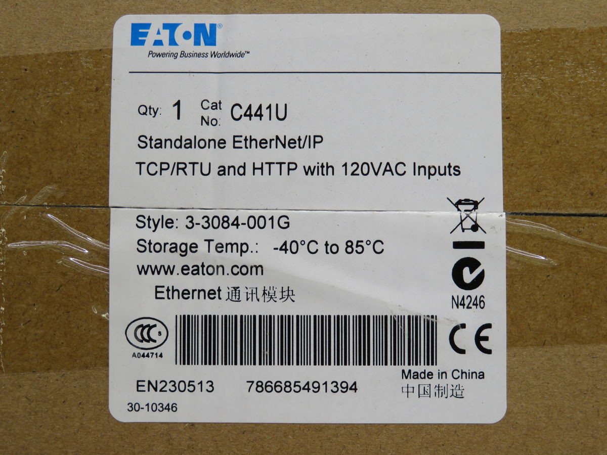 Eaton #C441U, Ethernet Comm Adapter - Image 3
