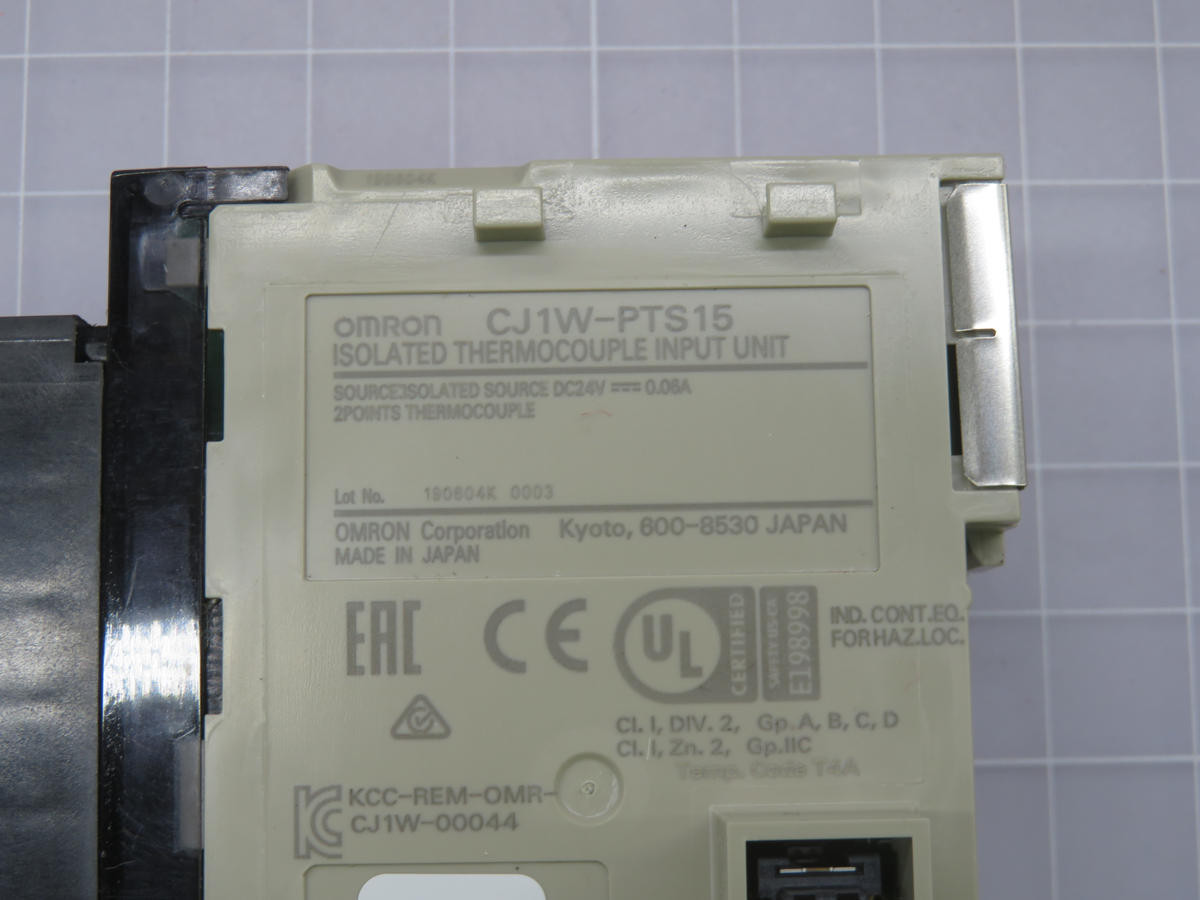 Omron #CJ1W-PTS15, Isolated Thermocouple Input Unit - Image 4