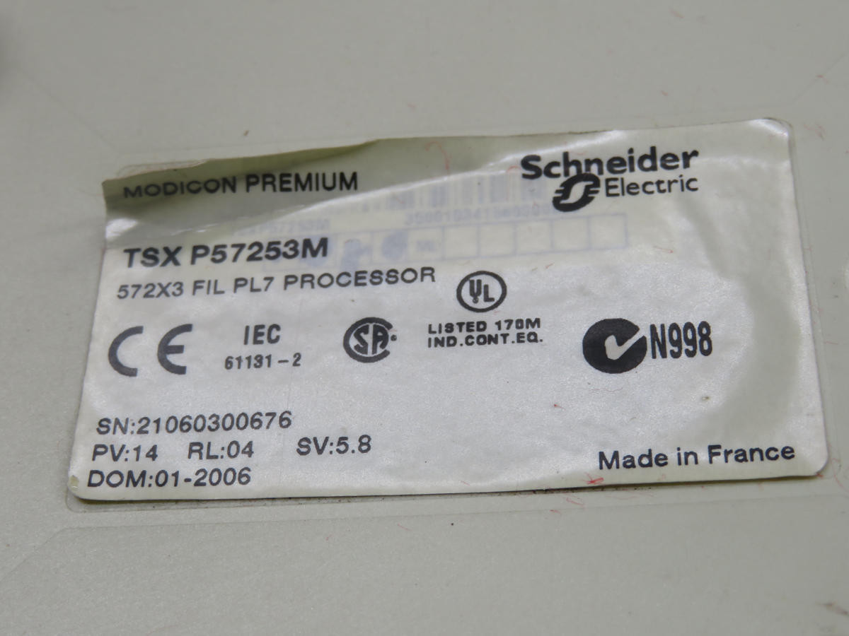 Schneider #P57253M, Tsx PLC Processor/Controller - Image 4