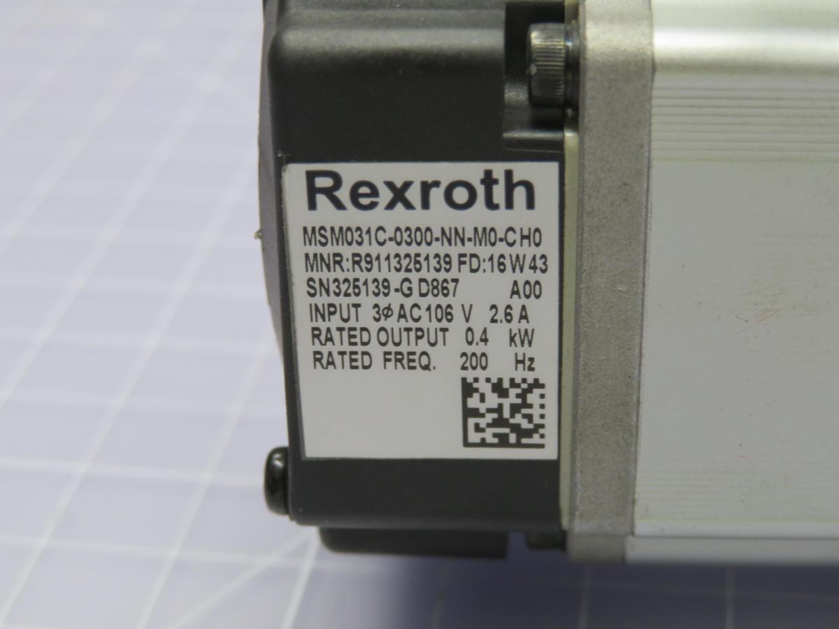 0.4 kW Rexroth #MSM031C-0300-NN-MO-CHO, Servo Motor - Image 4
