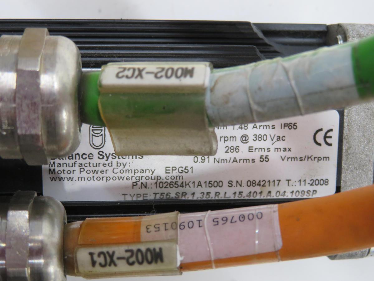 Motor Power #51/2.9.11.2.R.14, AC Servo Motor, 5200 RPM, 1.35 Nm, 380 Volts - Image 7