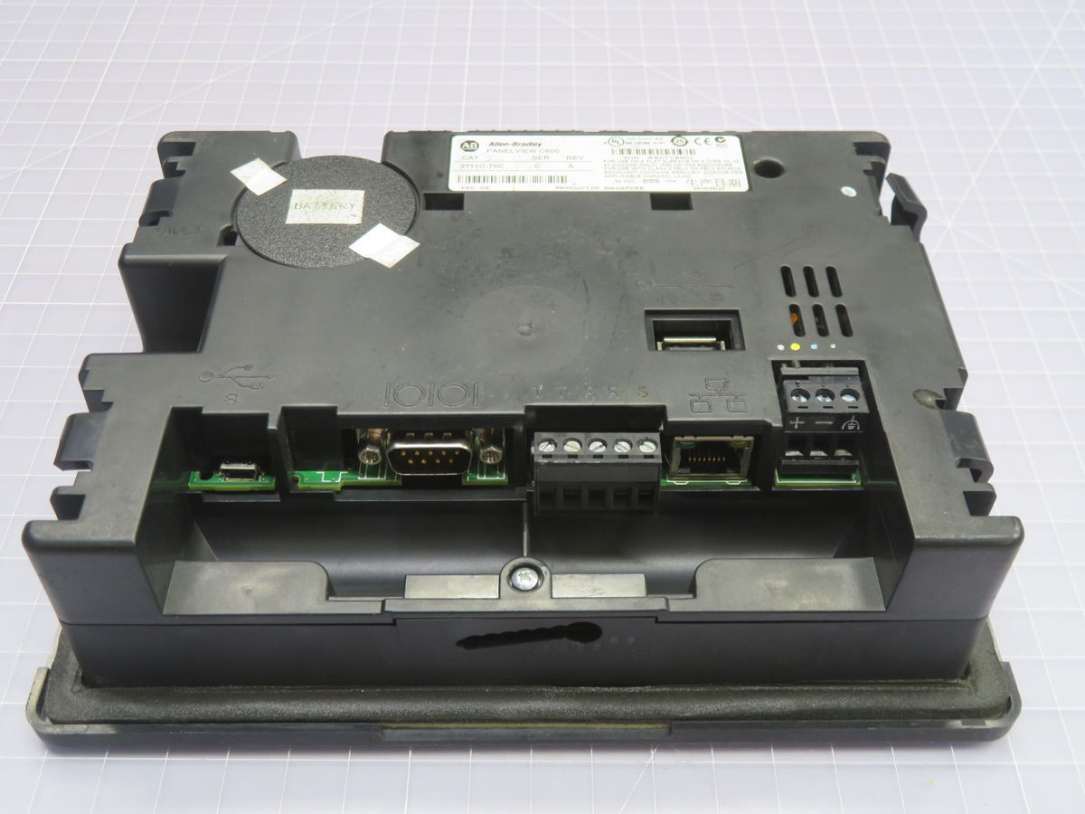 Allen-Bradley #2711C-T6C, Control Panel HMI, 6 Inch Touch, 24 VDC Power, IP65 Rating - Image 3