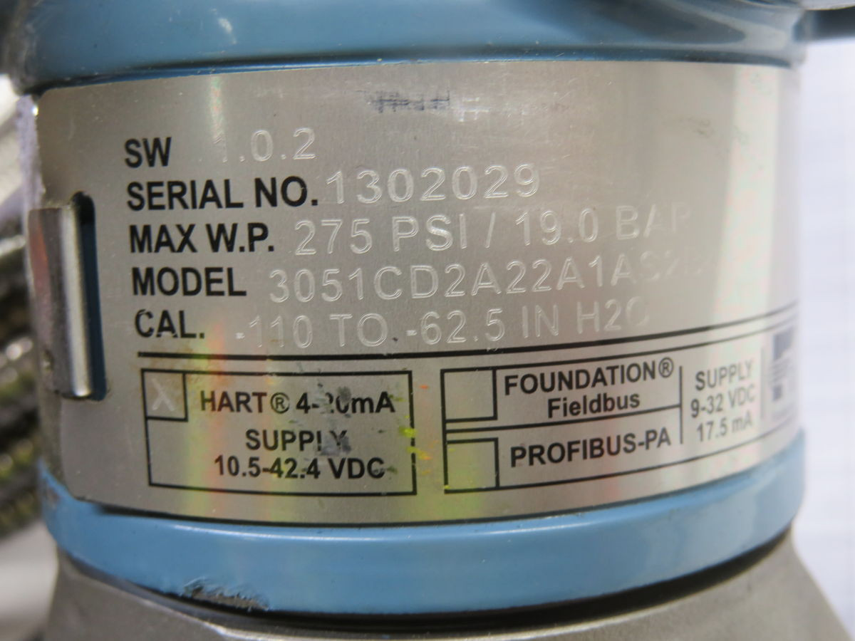 Rosemount #3051CD2A22A1AS2B4, Pressure Transmitter - Image 6