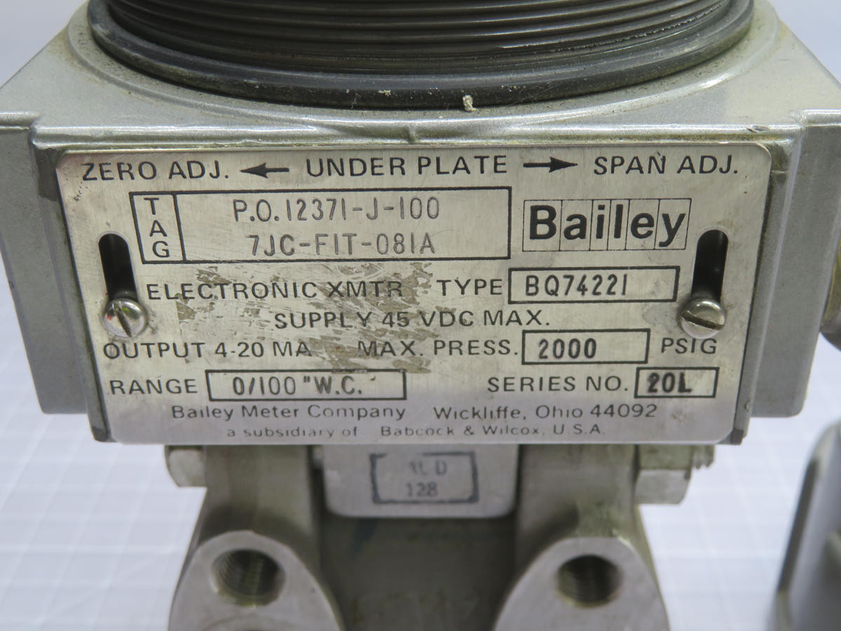 Bailey #BQ74221, Pressure Transmitter - Image 3