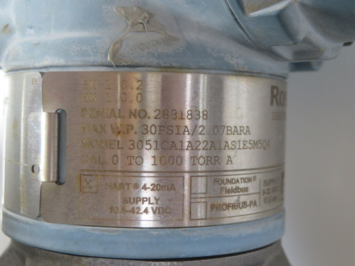 Rosemount #3051CA1A22A1AS1E5M5Q4, Pressure Transmitter - Image 4