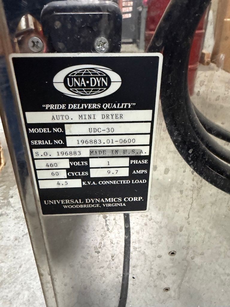Una-Dyn #UDC-30, Material Dryer - Image 4