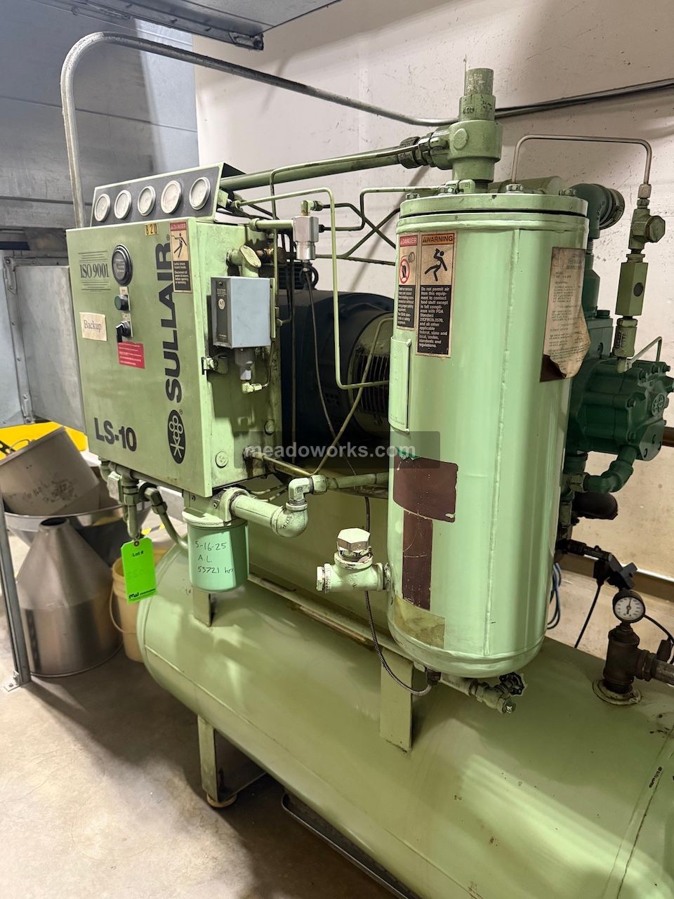 Sullair #LS-10, Rotary Screw Air Compressor, tank mounted, 10 HP - Image 4