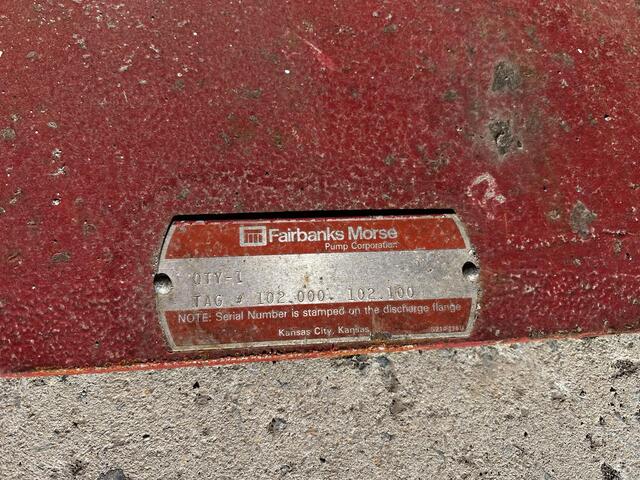 Fairbanks Morse #102.000-102.100, 12" water pump, 300 hours, 1992 - Image 7