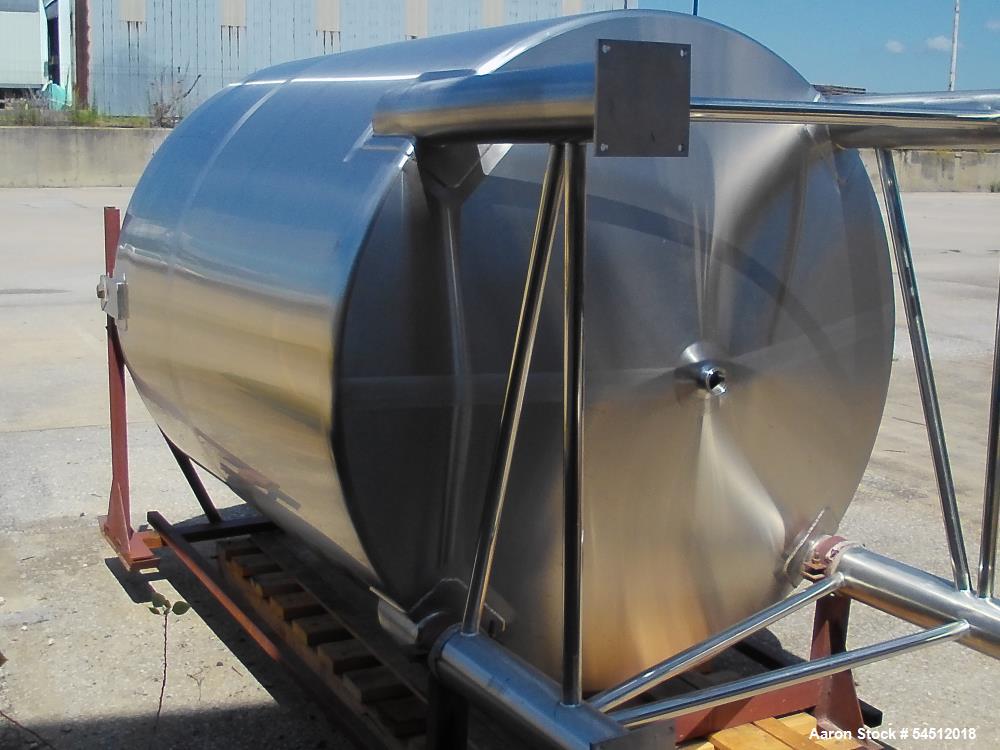 1,000 gallon BCast #BC-SSST1000, Vertical Tank, 316L Stainless Steel, 65" diameter x 108" OAH, cone bottom - Image 4