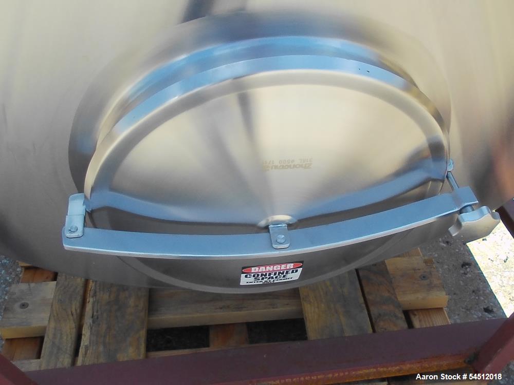 1,000 gallon BCast #BC-SSST1000, Vertical Tank, 316L Stainless Steel, 65" diameter x 108" OAH, cone bottom - Image 6