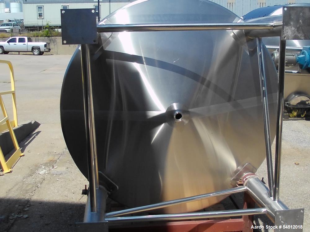 1,000 gallon BCast #BC-SSST1000, Vertical Tank, 316L Stainless Steel, 65" diameter x 108" OAH, cone bottom - Image 7